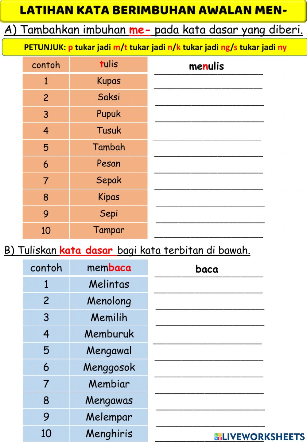 Detail Contoh Imbuhan Me Nomer 12