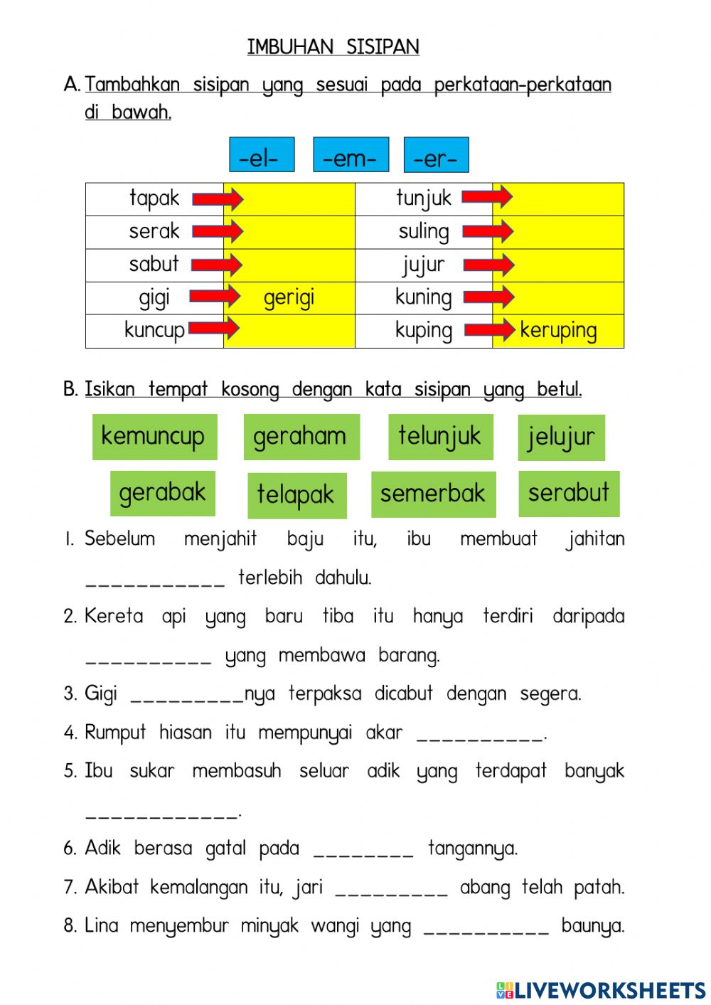 Contoh Imbuhan Sisipan - KibrisPDR