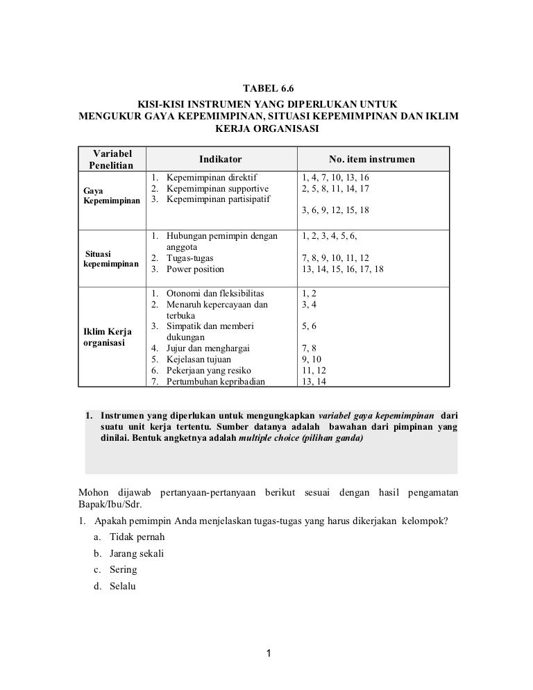 Detail Contoh Indikator Penelitian Nomer 29