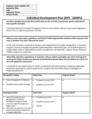 Detail Contoh Individual Development Plan Nomer 4