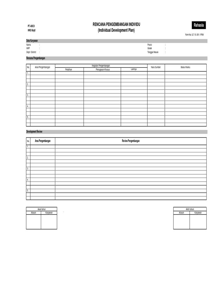 Detail Contoh Individual Development Plan Nomer 40