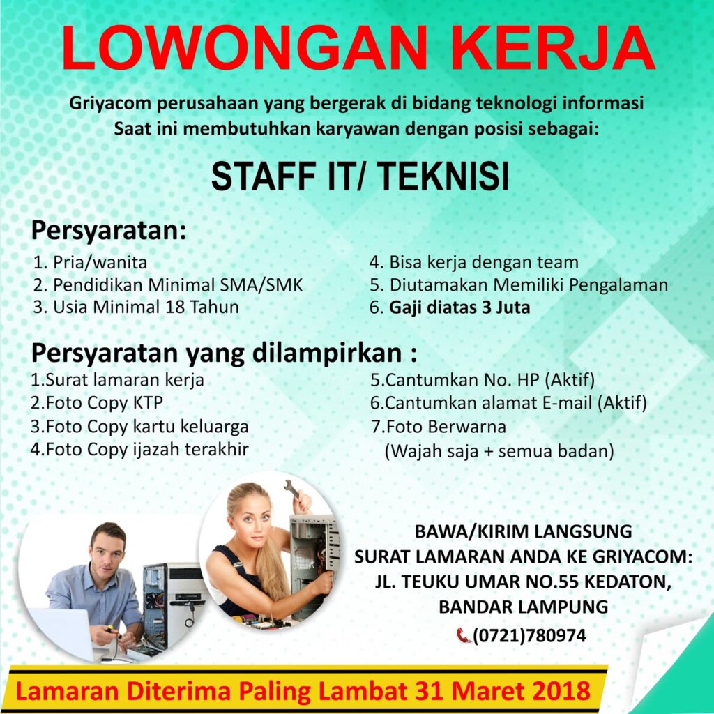 Contoh Info Lowongan Kerja - KibrisPDR