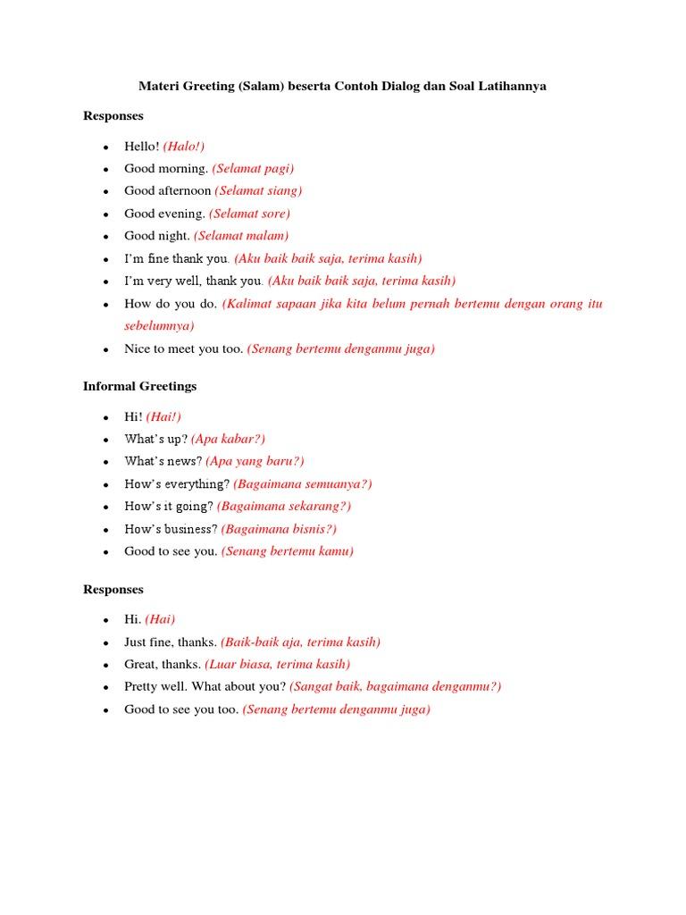 Detail Contoh Informal Greeting Nomer 23