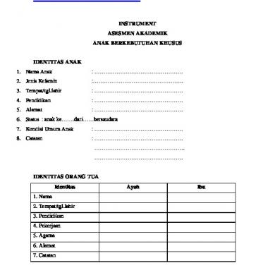 Detail Contoh Instrumen Asesmen Nomer 11