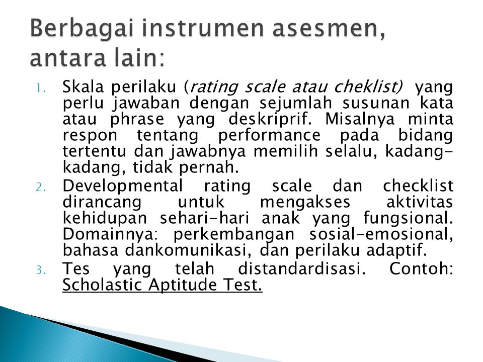 Detail Contoh Instrumen Asesmen Nomer 43