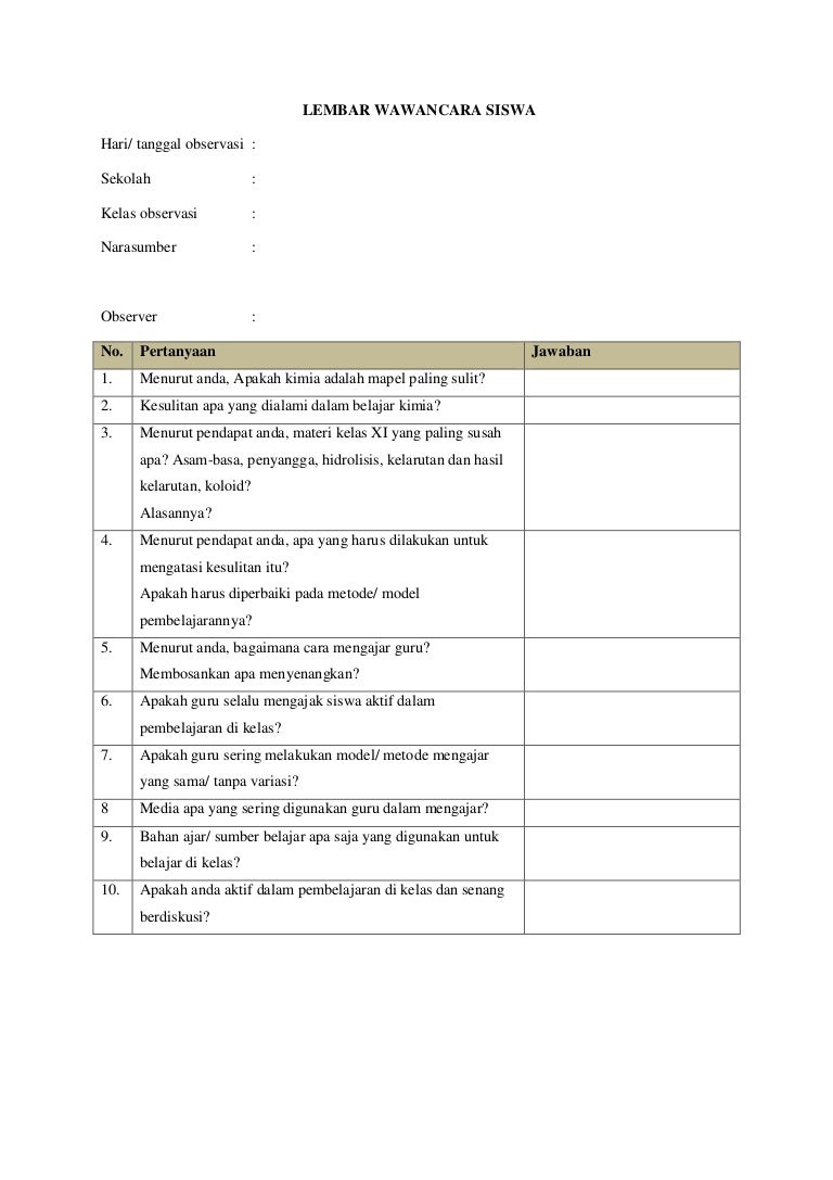 Detail Contoh Instrumen Observasi Nomer 36