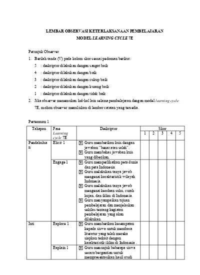 Detail Contoh Instrumen Observasi Nomer 43