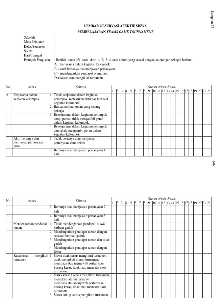 Detail Contoh Instrumen Observasi Nomer 46