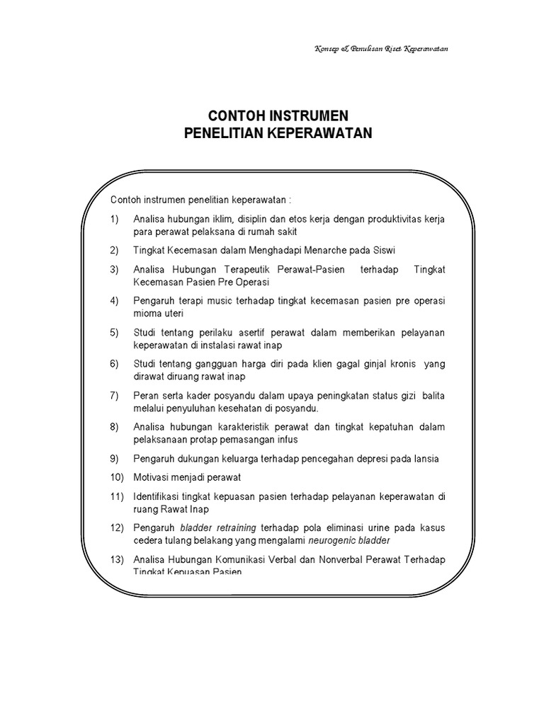 Detail Contoh Instrumen Penelitian Nomer 29