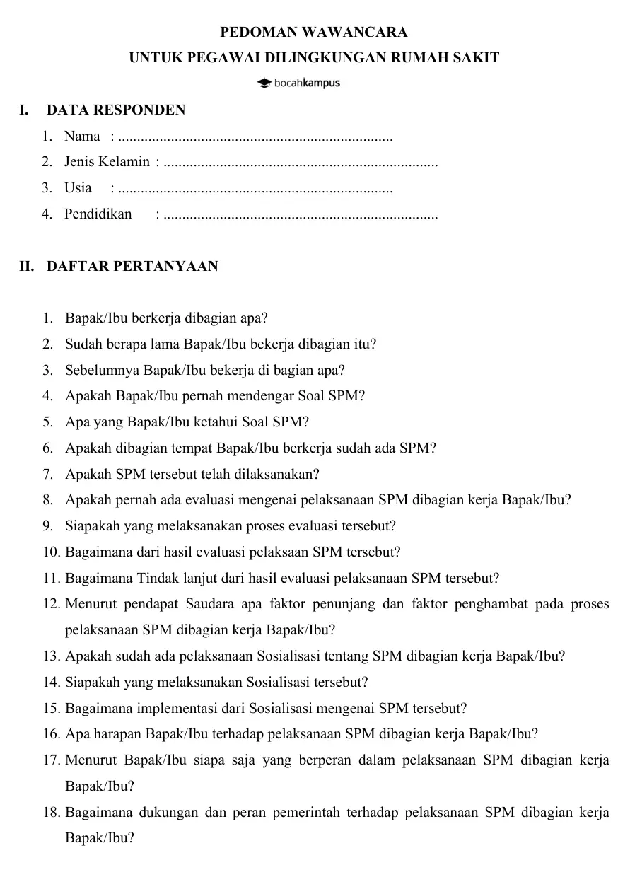 Detail Contoh Instrumen Penelitian Kualitatif Nomer 5