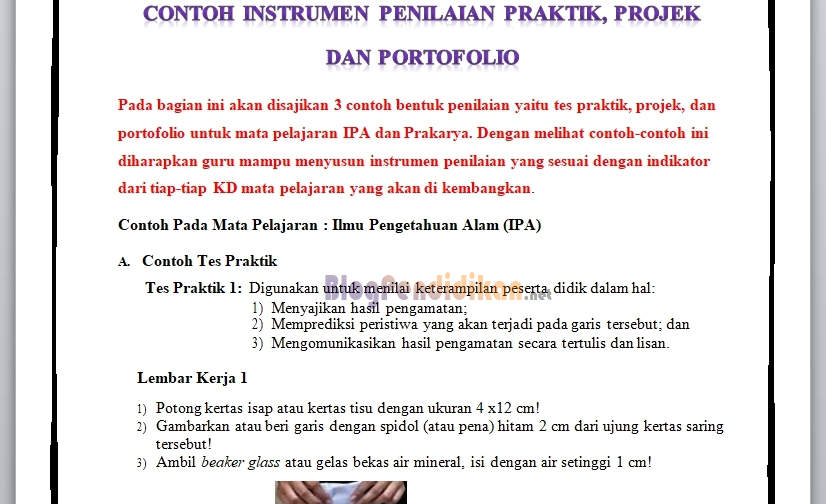 Detail Contoh Instrumen Penilaian Nomer 55