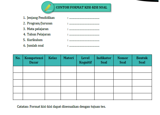 Detail Contoh Instrumen Tes Nomer 14