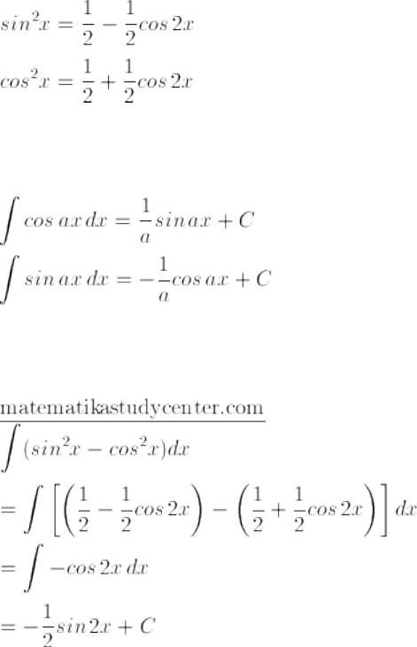 Detail Contoh Integral Trigonometri Nomer 46