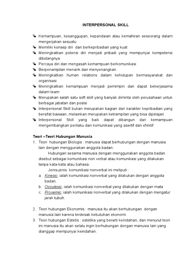 Detail Contoh Interpersonal Skill Nomer 8