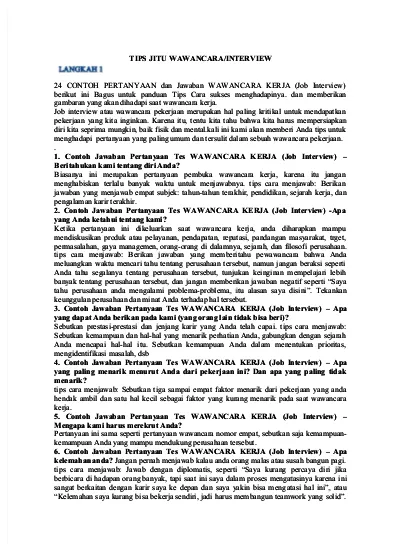 Detail Contoh Interview Kerja Nomer 46