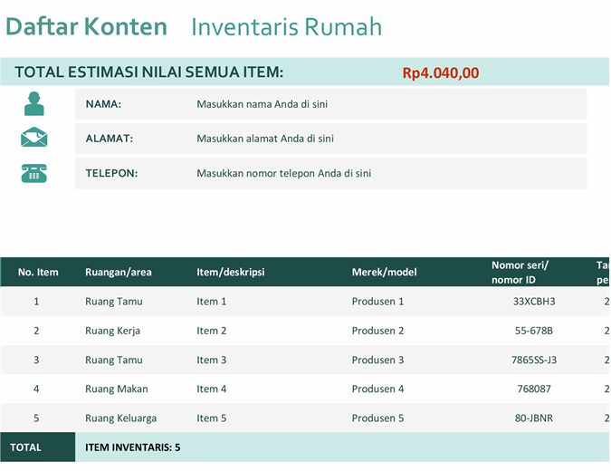 Detail Contoh Inventaris Barang Nomer 49