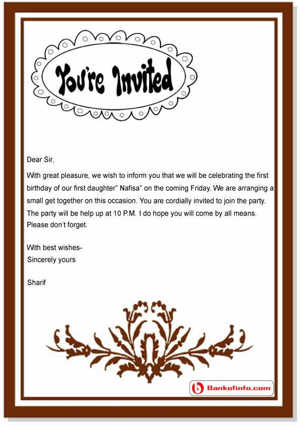 Detail Contoh Invitation Card Birthday Nomer 12