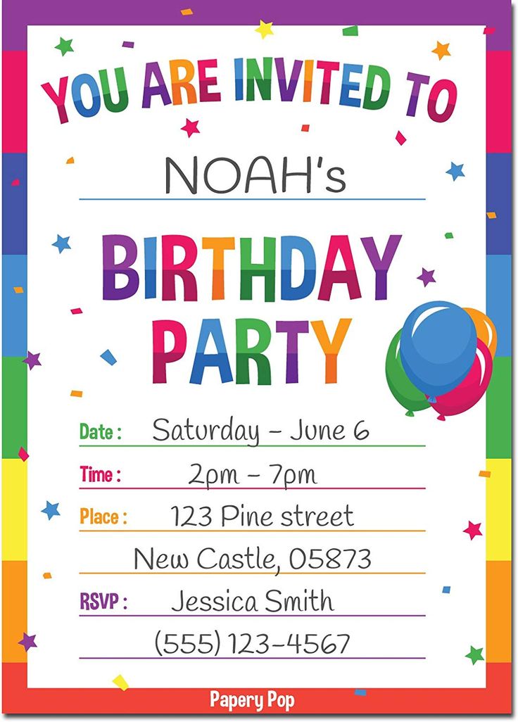Detail Contoh Invitation Card Birthday Nomer 10