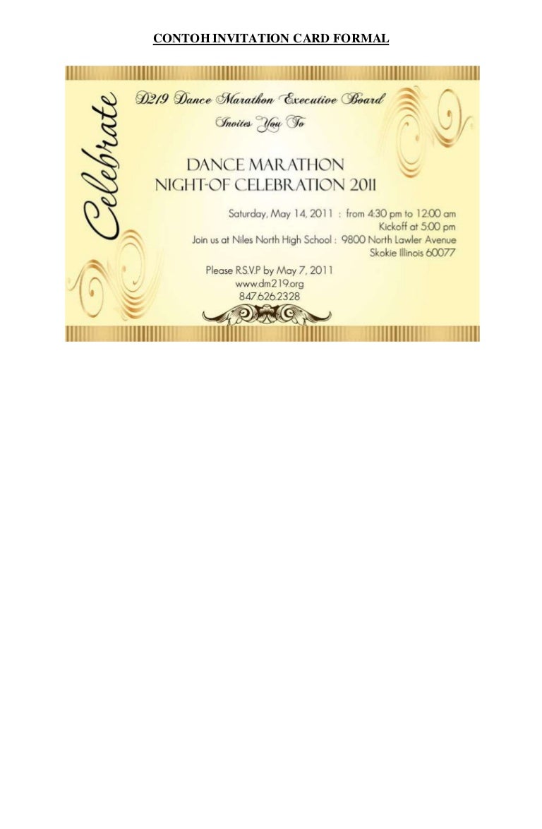 Detail Contoh Invite Card Nomer 24