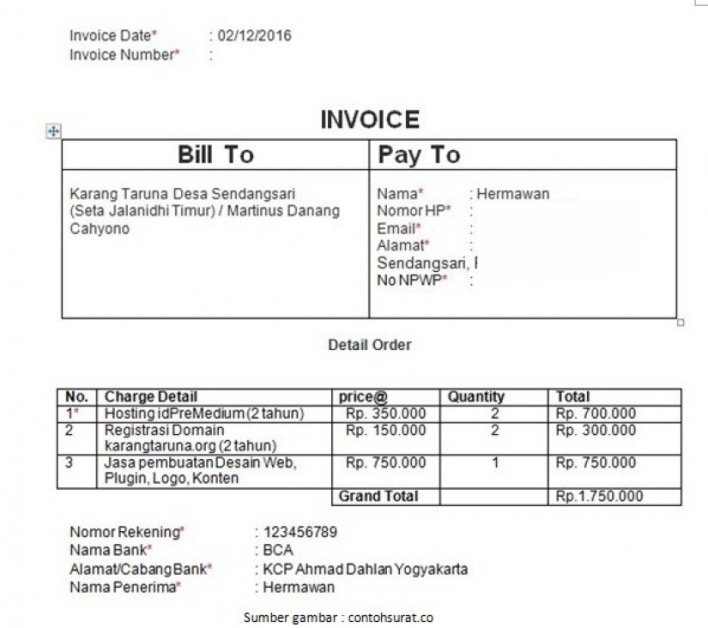 Detail Contoh Invoice Barang Nomer 14