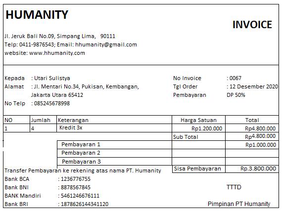 Detail Contoh Invoice Barang Nomer 24