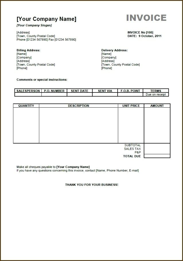 Detail Contoh Invoice Barang Nomer 4