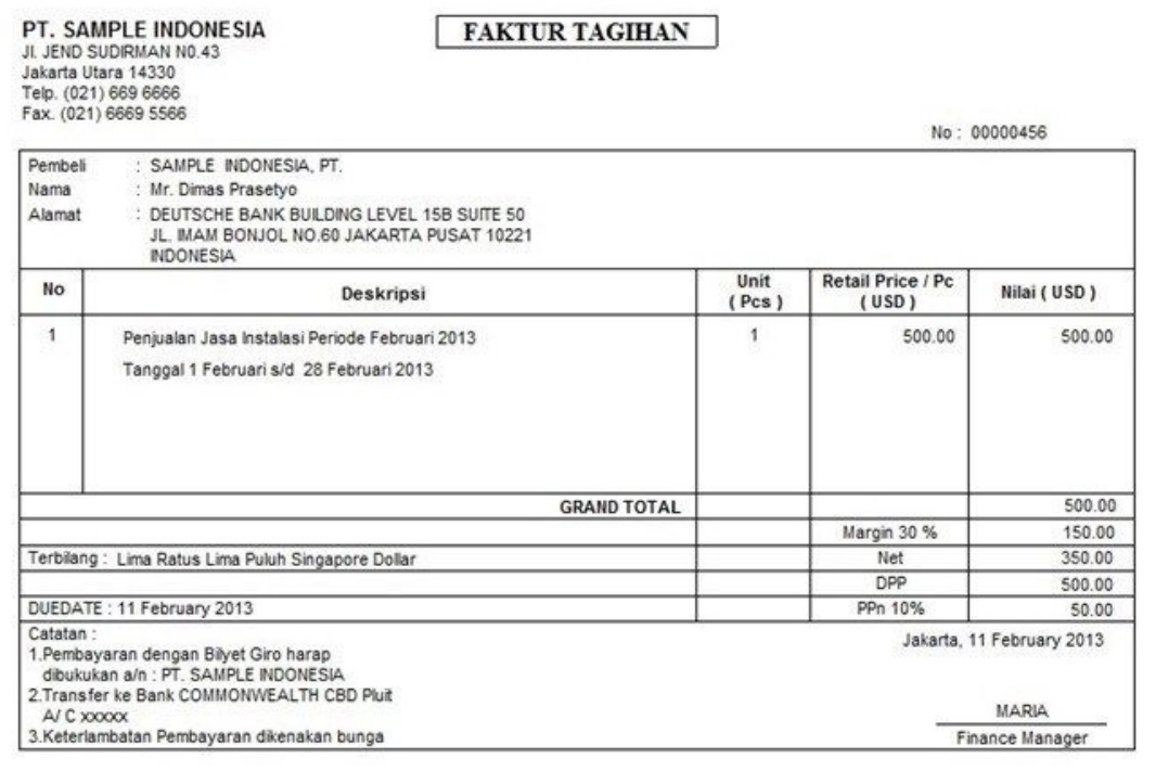 Detail Contoh Invoice Barang Nomer 52