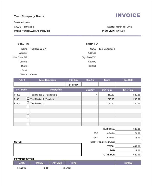 Detail Contoh Invoice Down Payment Nomer 24