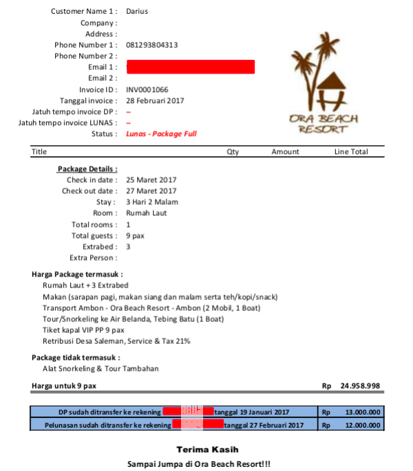 Detail Contoh Invoice Pelunasan Nomer 11