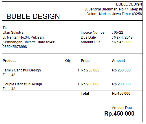 Detail Contoh Invoice Pelunasan Nomer 14