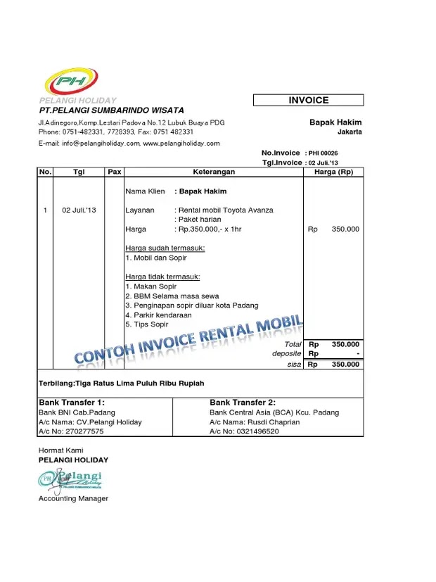 Detail Contoh Invoice Pelunasan Nomer 19