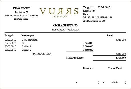 Detail Contoh Invoice Pelunasan Nomer 33