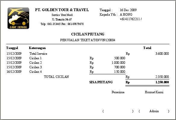 Detail Contoh Invoice Pelunasan Nomer 35