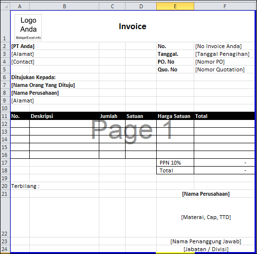 Detail Contoh Invoice Pelunasan Nomer 40