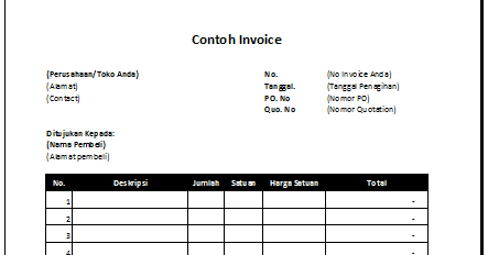 Detail Contoh Invoice Pembayaran Nomer 22