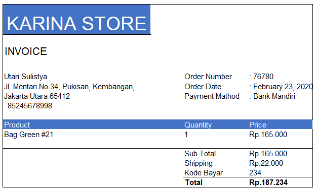 Detail Contoh Invoice Pembayaran Nomer 48