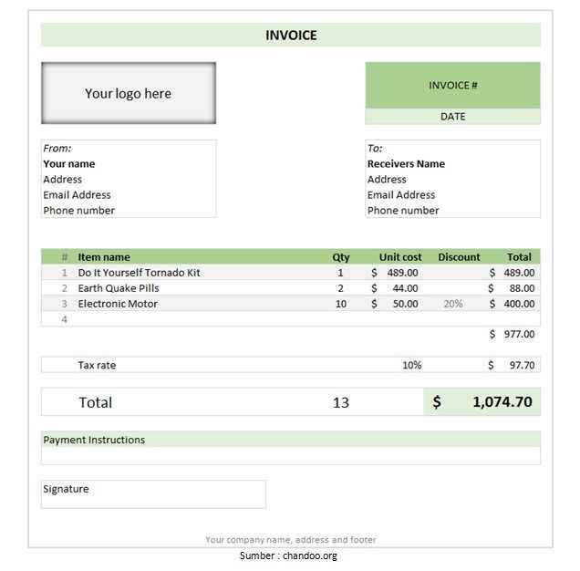 Detail Contoh Invoice Perorangan Nomer 22