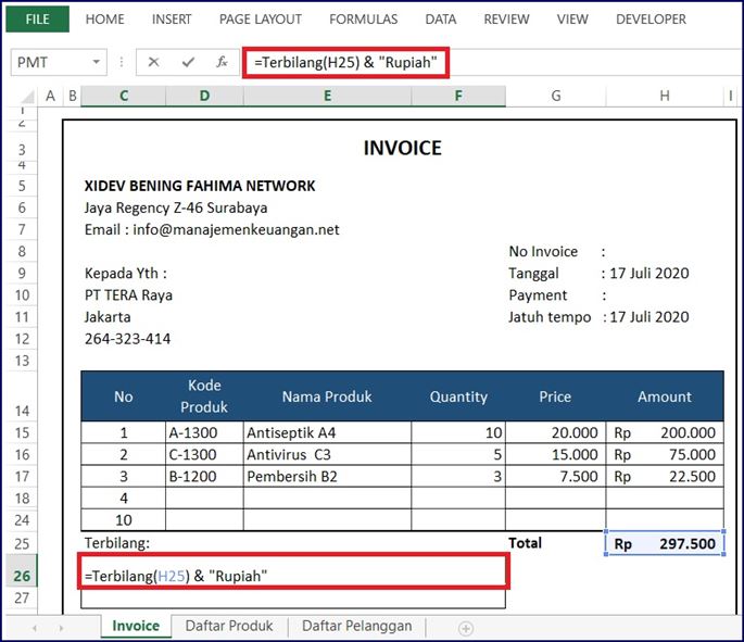 Detail Contoh Invoice Proyek Nomer 15