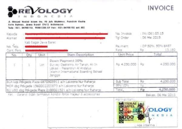 Detail Contoh Invoice Proyek Nomer 16