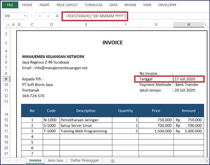 Detail Contoh Invoice Rental Mobil Nomer 19