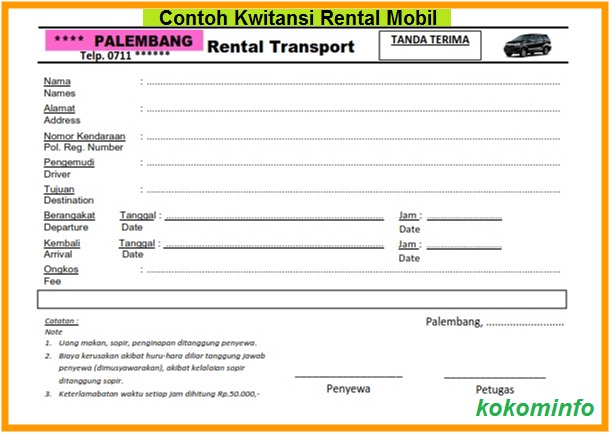 Detail Contoh Invoice Rental Mobil Nomer 44