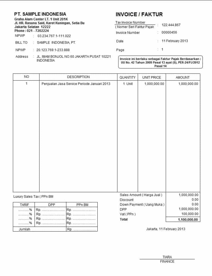 Detail Contoh Invoice Rental Mobil Nomer 9