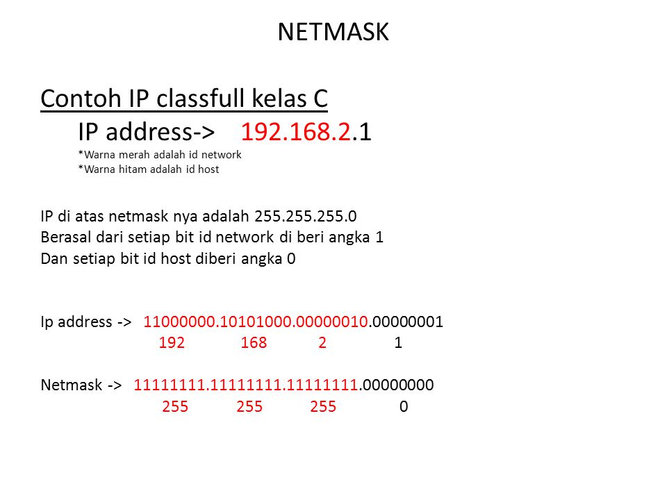 Detail Contoh Ip Address Kelas A Nomer 29