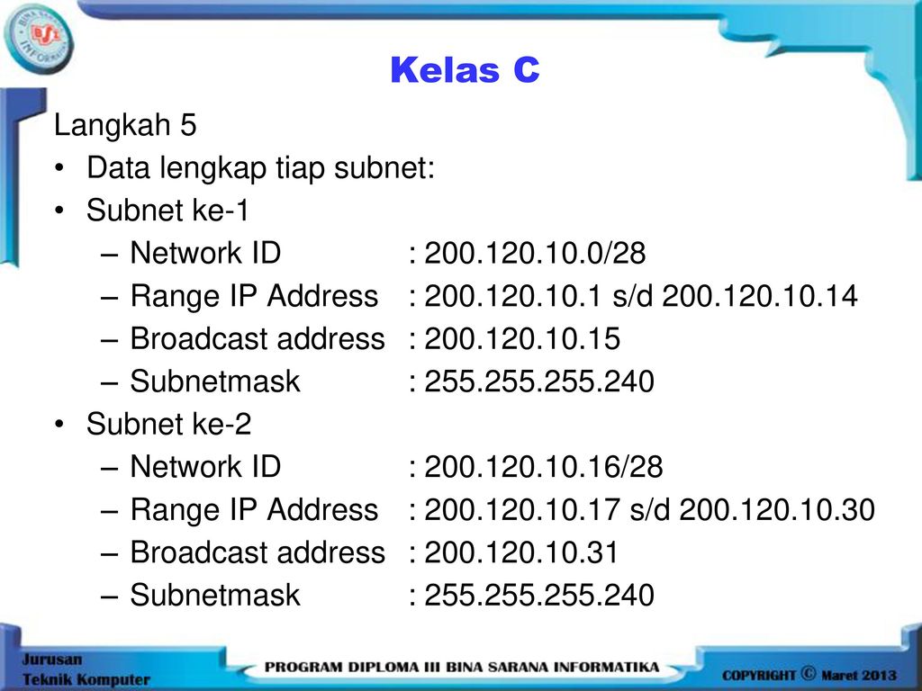 Detail Contoh Ip Address Kelas C Nomer 36