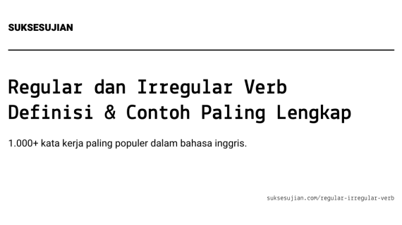 Detail Contoh Irregular Verb Nomer 42