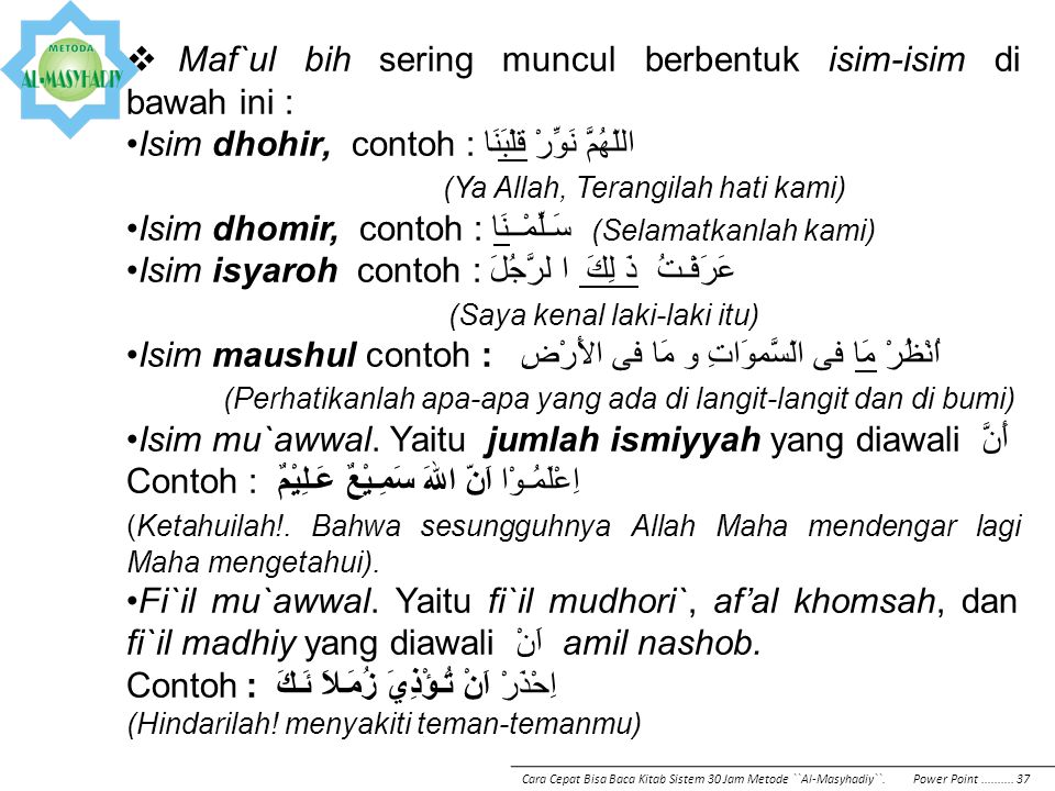 Detail Contoh Isim Fail Dalam Al Quran Nomer 42