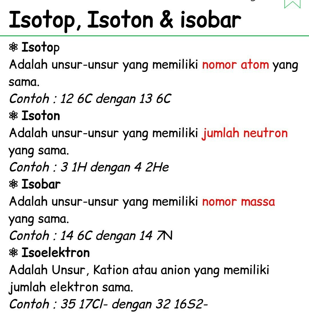 Detail Contoh Isotop Isobar Dan Isoton Nomer 3