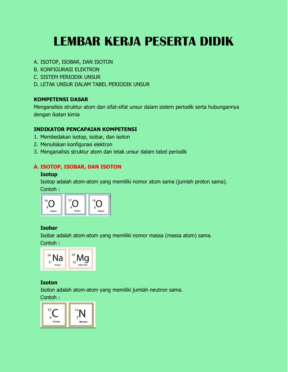 Detail Contoh Isotop Isobar Dan Isoton Nomer 42