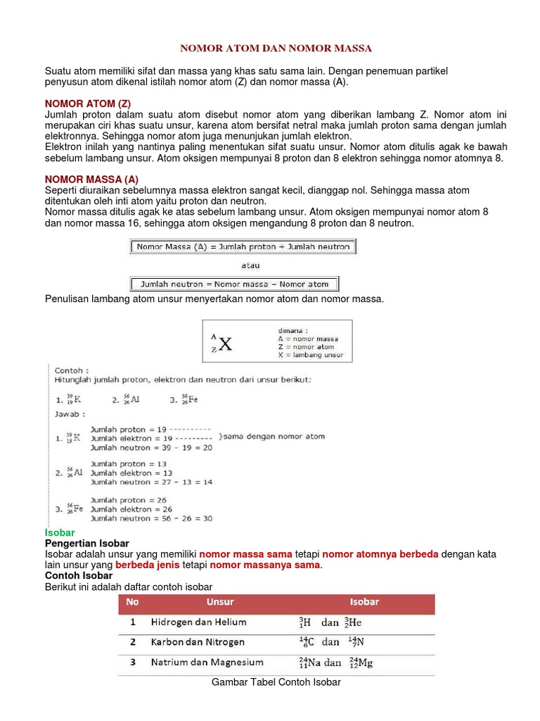 Detail Contoh Isotop Isobar Dan Isoton Nomer 49