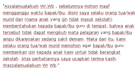 Detail Contoh Izin Sakit Lewat Whatsapp Nomer 8